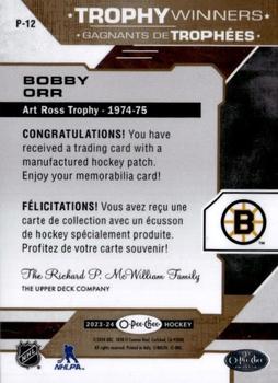 2023-24 O-Pee-Chee - OPC Patches #P-12 Bobby Orr Back