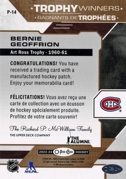 2023-24 O-Pee-Chee - OPC Patches #P-14 Bernie Geoffrion Back