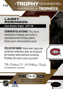 2023-24 O-Pee-Chee - OPC Patches #P-20 Larry Robinson Back