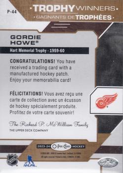 2023-24 O-Pee-Chee - OPC Patches #P-44 Gordie Howe Back