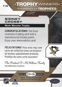 2023-24 O-Pee-Chee - OPC Patches #P-50 Sidney Crosby Back