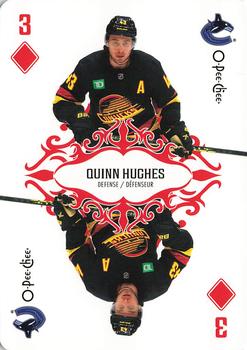 2023-24 O-Pee-Chee - Playing Cards #3♦ Quinn Hughes Front