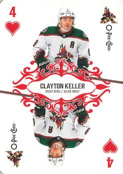 2023-24 O-Pee-Chee - Playing Cards #4♥ Clayton Keller Front