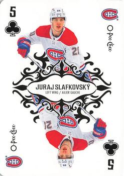2023-24 O-Pee-Chee - Playing Cards #5♣ Juraj Slafkovsky Front