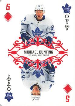 2023-24 O-Pee-Chee - Playing Cards #5♦ Michael Bunting Front