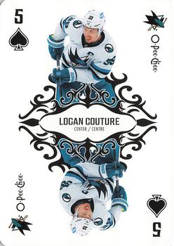 2023-24 O-Pee-Chee - Playing Cards #5♠ Logan Couture Front