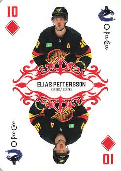 2023-24 O-Pee-Chee - Playing Cards #10♦ Elias Pettersson Front