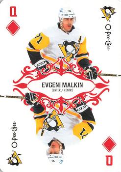 2023-24 O-Pee-Chee - Playing Cards #Q♦ Evgeni Malkin Front