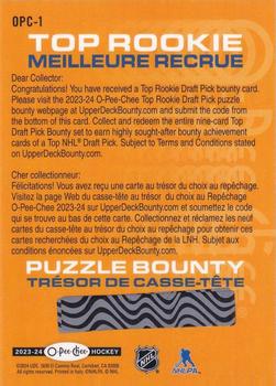 2023-24 O-Pee-Chee - Top Rookie Bounty #OPC-1 Redemption Card Back