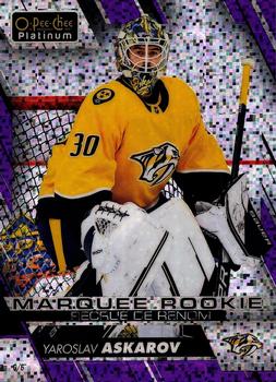 2023-24 O-Pee-Chee - OPC Platinum Previews Violet Pixels #P-YA Yaroslav Askarov Front