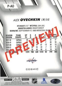 2023-24 O-Pee-Chee - OPC Platinum Previews Cosmic #P-AO Alex Ovechkin Back