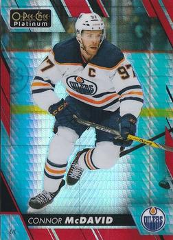 2023-24 O-Pee-Chee - OPC Platinum Previews Red Prism #P-CM Connor McDavid Front