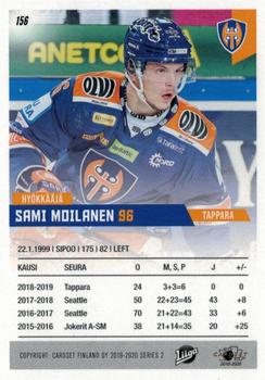 2019-20 Cardset Finland Series 2 #156 Sami Moilanen Back