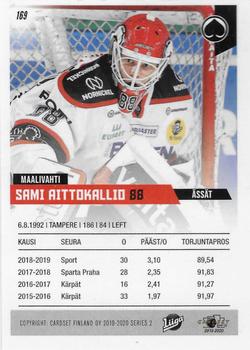 2019-20 Cardset Finland Series 2 #169 Sami Aittokallio Back