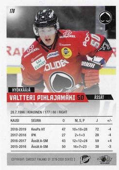 2019-20 Cardset Finland Series 2 #178 Valtteri Pihlajamäki Back