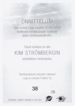 2019-20 Cardset Finland Series 2 - Signature #NNO Kim Strömberg Back