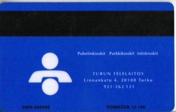 1995 Seesam TuTo Turku Phonecards #D139 Europa cup Final Team Jokerit Back