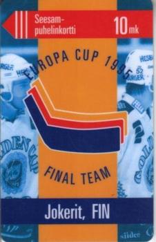 1995 Seesam TuTo Turku Phonecards #D139 Europa cup Final Team Jokerit Front