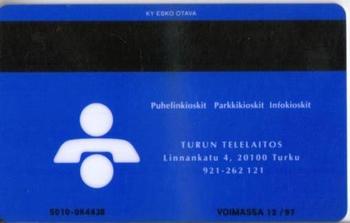 1995 Seesam TuTo Turku Phonecards #D157 Risto Siltanen Back