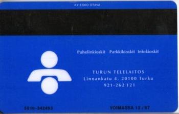 1995 Seesam TuTo Turku Phonecards #D158 Kristian Taubert Back