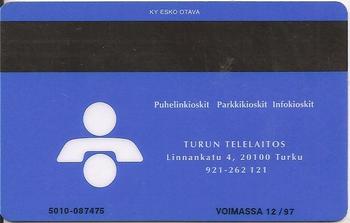 1995 Seesam TuTo Turku Phonecards #D165 Timo Lehkonen Back