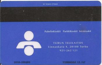 1995 Seesam TuTo Turku Phonecards #D174 Tommi Pullola Back