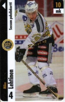 1996 Seesam Turun Palloseura Phonecards #2 Mika Lehtinen Front