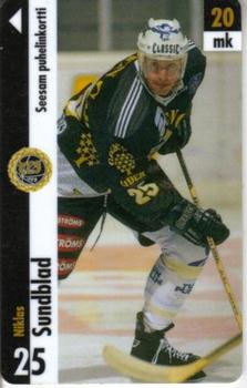 1996 Seesam Turun Palloseura Phonecards #13 Niklas Sundblad Front