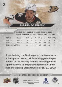 2023-24 Upper Deck - Silver Foil #2 Mason McTavish Back