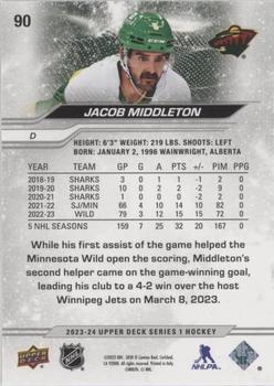 2023-24 Upper Deck - Silver Foil #90 Jacob Middleton Back