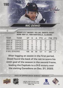 2023-24 Upper Deck - Silver Foil #190 Nic Dowd Back