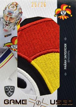 2022-23 Sereal KHL Platinum Collection - Game-Used Logo Patch #PLT-PAT-043 Ryan Zapolski Front