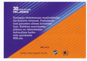 2023-24 Cardset Finland - Stone Walls #SW 13 Christian Heljanko Back