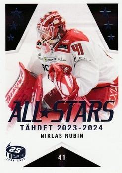 2023-24 Cardset Finland - All Stars Tähdet 2023–2024 #1 Niklas Rubin Front
