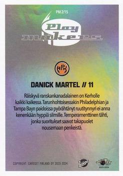 2023-24 Cardset Finland - Play Makers #PM 2 Danick Martel Back