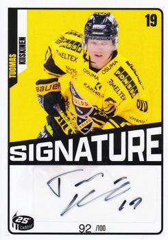 2023-24 Cardset Finland - Signature (Series 2) #NNO Tuomas Kiiskinen Front