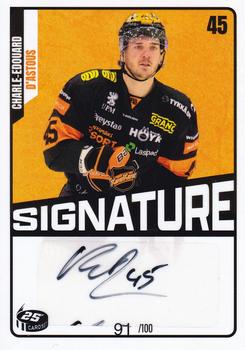 2023-24 Cardset Finland - Signature (Series 2) #NNO Charle-Edouard D'Astous Front
