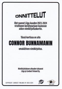 2023-24 Cardset Finland - Signature (Series 2) #NNO Connor Bunnaman Back