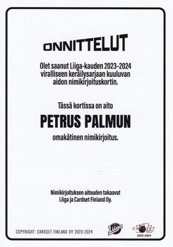 2023-24 Cardset Finland - Signature (Series 2) #NNO Petrus Palmu Back