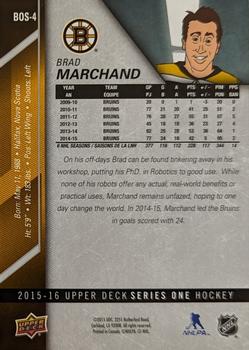 2015-16 Upper Deck Boston Bruins SGA #BOS-4 Brad Marchand Back