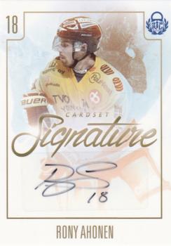 2017-18 Cardset Finland - Signature (Series Two) #NNO Rony Ahonen Front