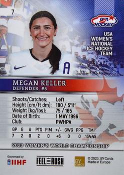 2023 BY Cards IIHF Women's World Championship #7 Megan Keller Back