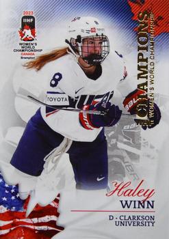 2023 BY Cards IIHF Women's World Championship #9 Haley Winn Front
