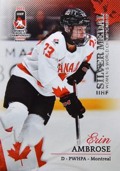 2023 BY Cards IIHF Women's World Championship #32 Erin Ambrose Front