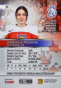 2023 BY Cards IIHF Women's World Championship #54 Daniela Pejsova Back