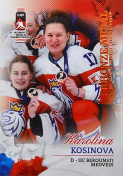 2023 BY Cards IIHF Women's World Championship #58 Karolina Kosinova Front