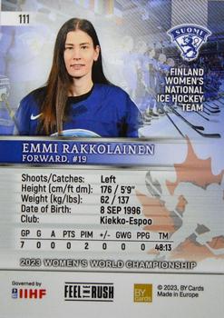 2023 BY Cards IIHF Women's World Championship #111 Emmi Rakkolainen Back