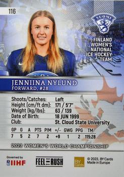 2023 BY Cards IIHF Women's World Championship #116 Jenniina Nylund Back
