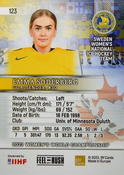 2023 BY Cards IIHF Women's World Championship #123 Emma Söderberg Back