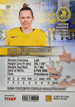2023 BY Cards IIHF Women's World Championship #137 Sara Hjalmarsson Back